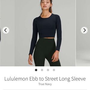 lululemon athletica True Navy Long Sleeve Top